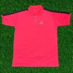 High-Performance Men's Dri-Fit Pink Polo T-Shirt Jersey for Active Lifestyle