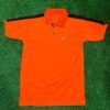 High-Performance Men's Dri-Fit Orange Polo T-Shirt Jersey for Sports