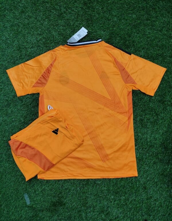 Real Madrid Fly Emirates Orange Football Jersey - Fan Edition