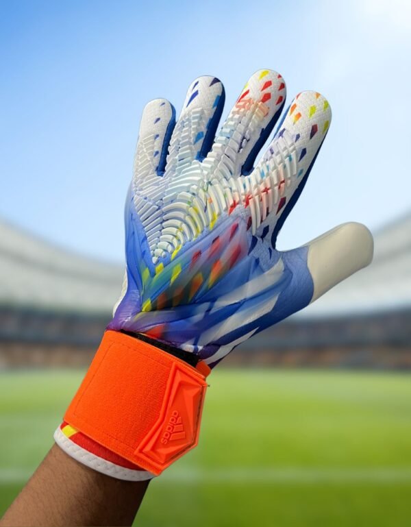 Adidas Predator Pro Al Rihla Goalkeeper Gloves - WhiteBright Cyan Grip