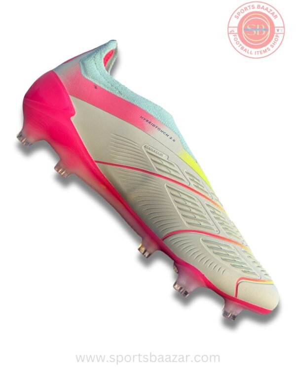 Adidas Predator Laceless FG Soccer Cleats – White/Pink Premium Design