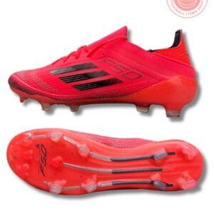 Adidas F50 Adizero FG Soccer Boots – Lightweight Red/Black Cleats