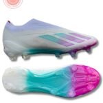 Adidas X CrazyFast Messi FG Laceless Football Boots – White, Pink & Green