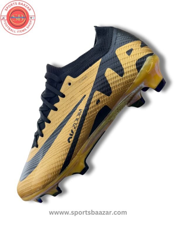 Nike Men’s Mercurial Vapor 15 Elite FG – Premium Gold/Black Design