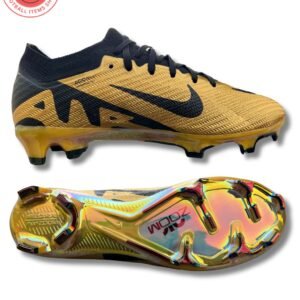 Nike Men’s Mercurial Vapor 15 Elite FG – Premium Gold/Black Design