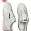 Puks Ultimate White Football Shoes – Durable PU Upper with Lace-Up Closure