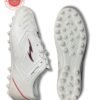 Puks Ultimate White Football Shoes – Durable PU Upper with Lace-Up Closure