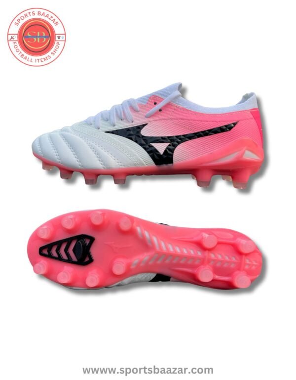 Mizuno Morelia Neo 4 FG Soccer Cleats – White Pink Speed Edition
