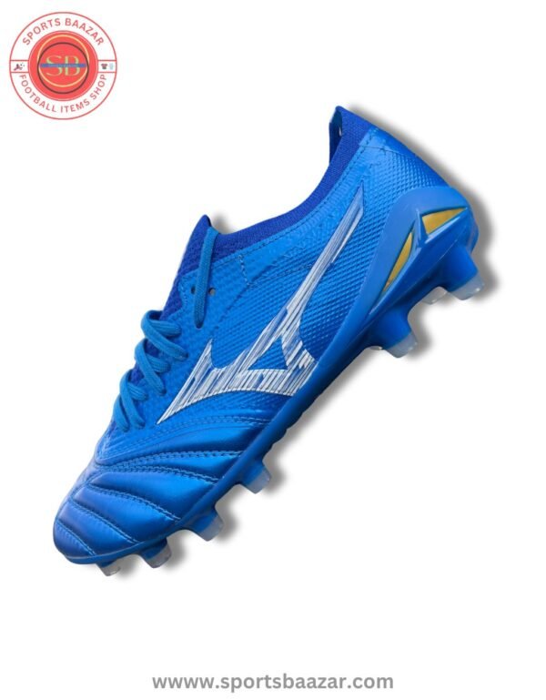Mizuno Morelia Neo 4 Pro FG Football Boots – Blue & White K‑Leather