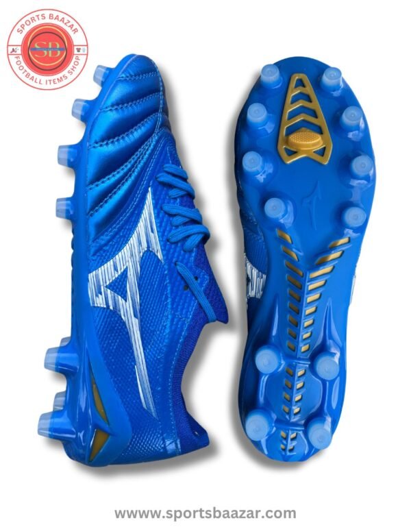 Mizuno Morelia Neo 4 Pro FG Football Boots – Blue & White K‑Leather