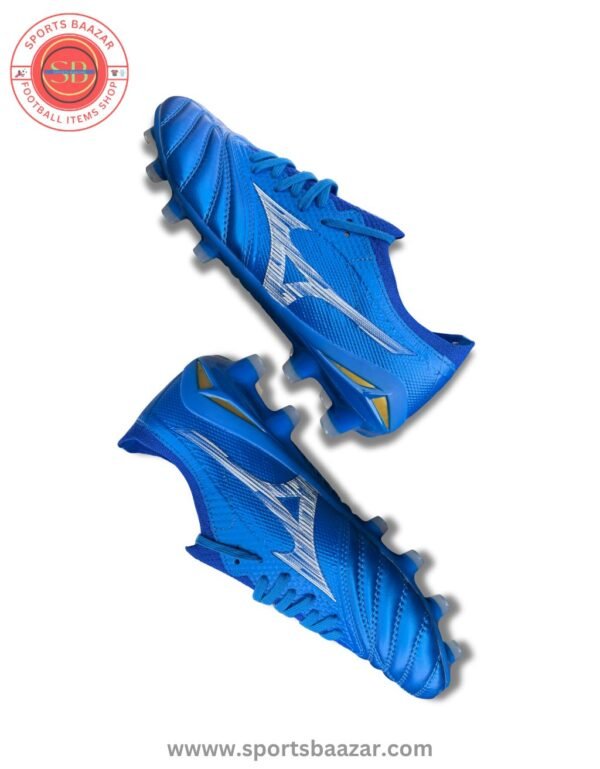 Mizuno Morelia Neo 4 Pro FG Football Boots – Blue & White K‑Leather