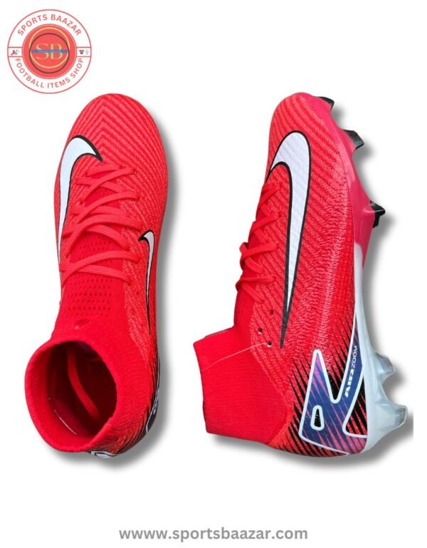 Nike Air Zoom Superfly 10 FG Red Football Boots – High Ankle Grip
