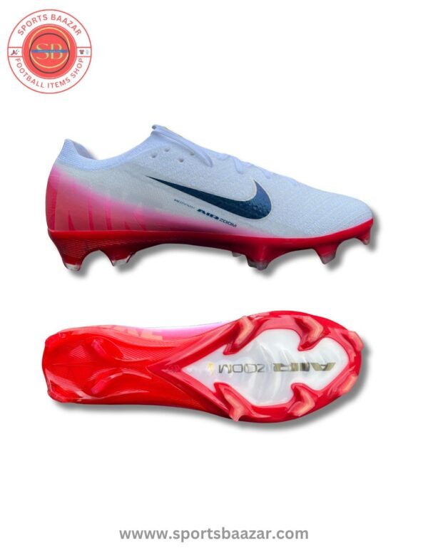 Nike Zoom Vapor 16 Elite LV8 Firm-Ground Soccer Cleats – Red White – Lightweight Speed Boot