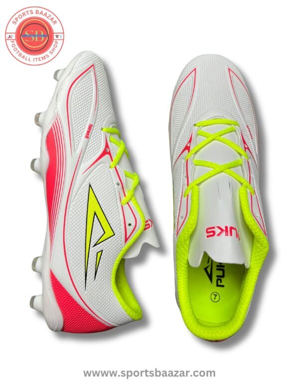 Puks Farewell FG Football Boots – White/Red Performance Cleats