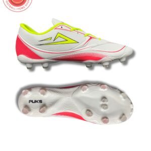 Puks Farewell FG Football Boots – White/Red Performance Cleats