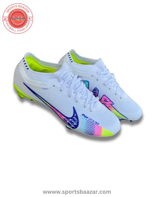 Nike Zoom Mercurial Vapor 15 Elite FG White Multicolour – Speed-Focused Soccer Cleats