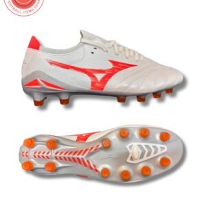 Mizuno Morelia Neo IV Beta Elite FG Football Boots – White Radiant Red Soccer Cleats
