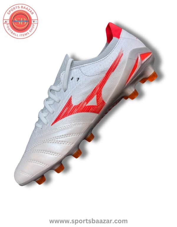 Mizuno Morelia Neo IV Beta Elite FG Football Boots – White Radiant Red Soccer Cleats